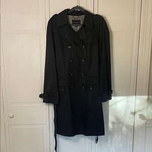 Banana Republic Classic Black Trench Coat Women’s Large